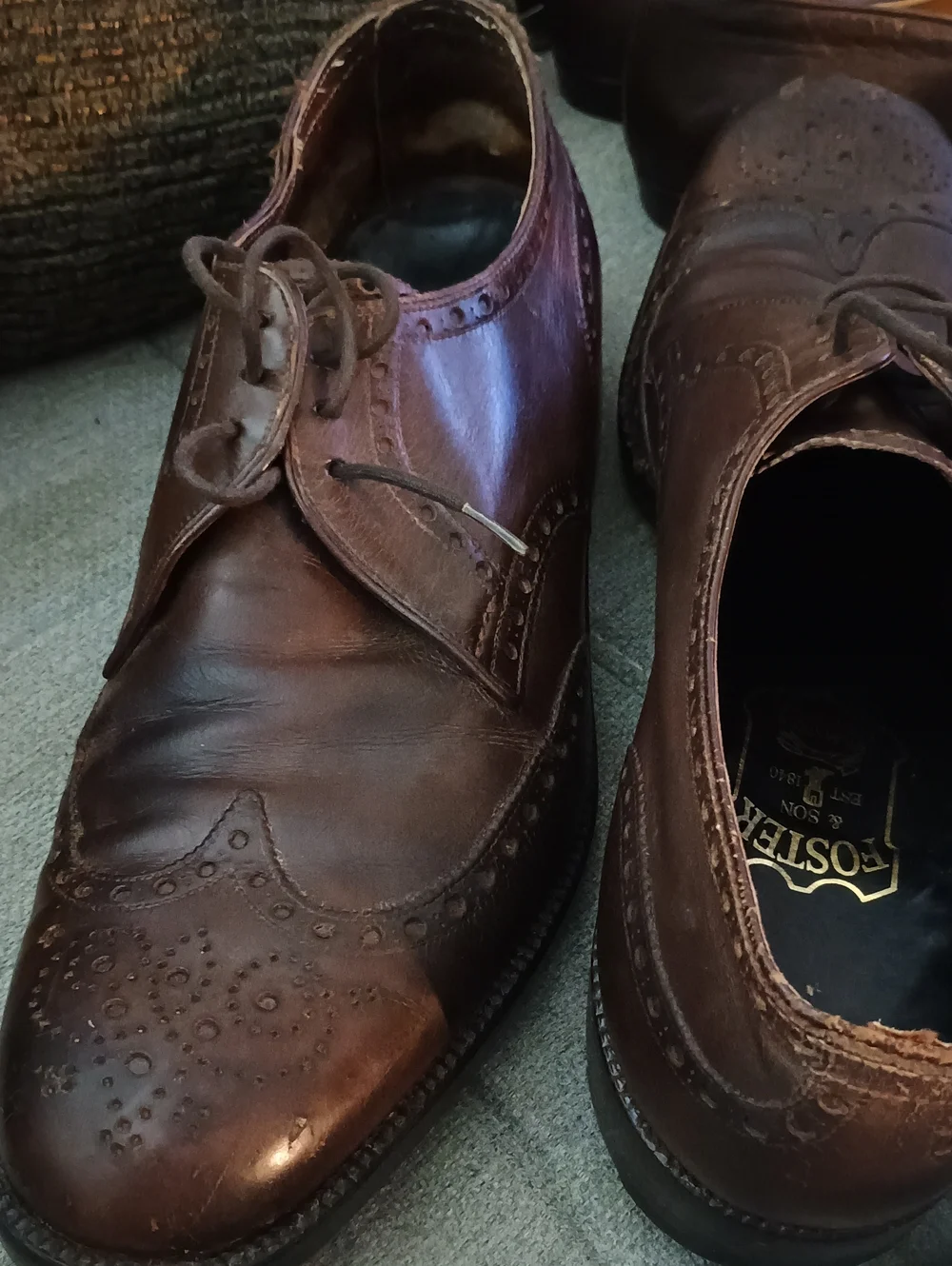 Men's Brown Leather Wingtip Dress Shoes (264) Size 12